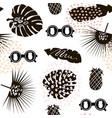 palm branch trendy seamless pattern with hand vector image