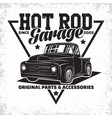 vintage cars garage emblem vector image