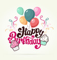 happy birthday greeting card vector image