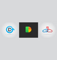 letter d logo icon set template design elements vector image
