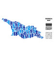 people georgia map vector image