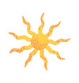 summer sun icon hot yellow solar circle vector image