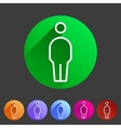 person men user icon flat web sign symbol logo vector image