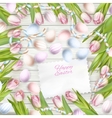 easter eggs on wooden background eps 10 vector image vector image