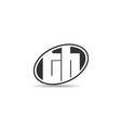 initial letter th logo template design vector image