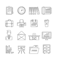 office icon set vector image