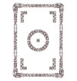 old typography floral frame vector image