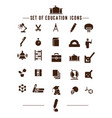 school icon set vector image vector image