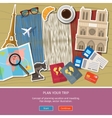 concept of travel or studying french vector image vector image