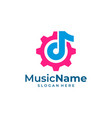 music gear logo icon gear vector image vector image