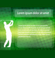 golfer silhouette over abstract background vector image vector image