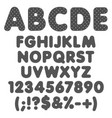 rippled alphabet numbers with polka dots vector image
