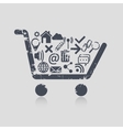 shopping cart web vector image vector image