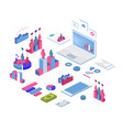 flat 3d isometric infographic for your business vector image