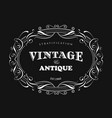 vintage frame design antique label border vector image