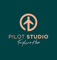 airplane transportation inspiration logo vector image vector image