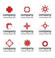 red medical logo vector image