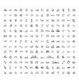 transport icons thin line design vector image vector image