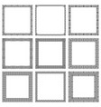 set square frames in traditional east style vector image