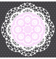 background with ornamental round lace pattern vector image