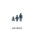 age group icon simple element vector image