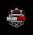 car repair logo template repairing vector image
