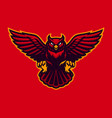 owl mascot vector image vector image