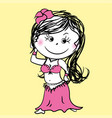 cartoon belly dance woman vector image vector image