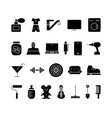 e-commerce silhouette icons set black and white vector image