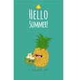 pineapple coconut vector image vector image