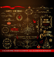 christmas calligraphic elements vector image vector image