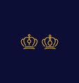 crown logo icon vector image vector image