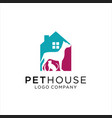 dog and cat pet shop logo template vector image vector image