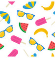 seamless summer pattern summer background vector image vector image