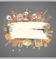 welcome back to school hand drawn supply doodles vector image vector image