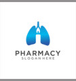 candle with lung logo design healthy lung cancer vector image