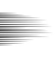 horizontal speed lines for comic books manga vector image
