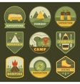 set of vintage camping logos vector image