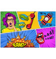 comic book colorful background vector image vector image