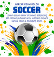 soccer ball poster for football sport tournament vector image