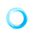 water splash banner logo watercolor blue ink vector image