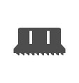 hexagon flange nut line icon vector image