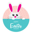 easter bunny in flat style vector image vector image