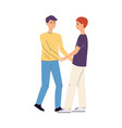 gay homosexual couple hugging holding hands flat vector image vector image