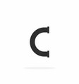 plumbing pipe letter c vector image