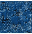 blue bandana kerchief paisley fabric patchwork vector image vector image