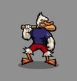 duck mascot logo design with modern vector image