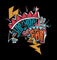 hip hop graffiti vector image