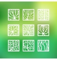 leaves icons set vector image vector image