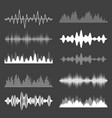 sound waves collection analog and digital audio vector image